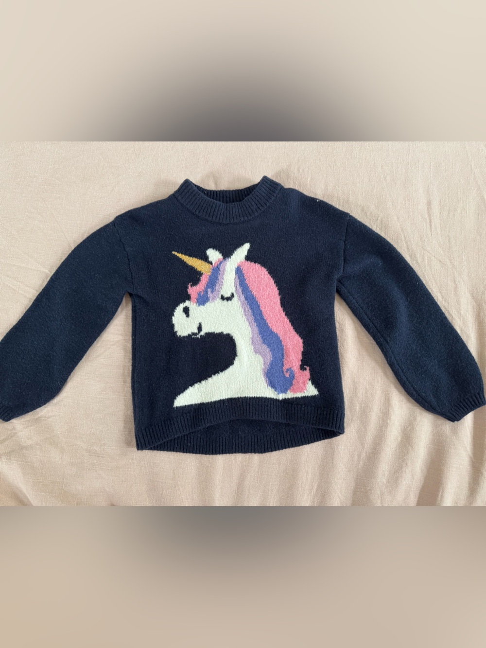 Old Navy kids girls Unicorn sweater Knit Pullover top, size 5